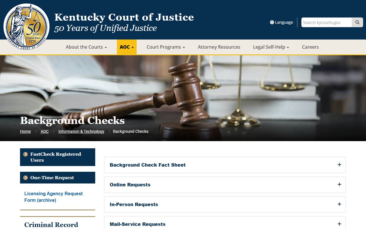 Spencer County court records AOC background check information