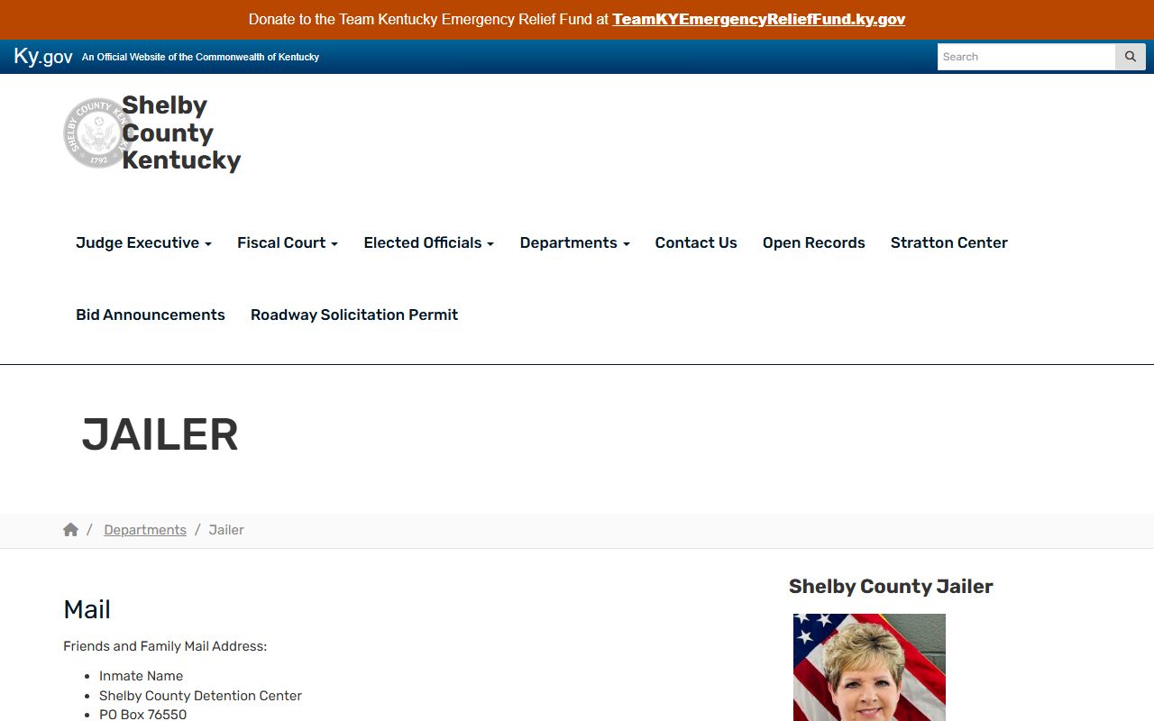 Spencer County inmate records Shelby County Detention Center information