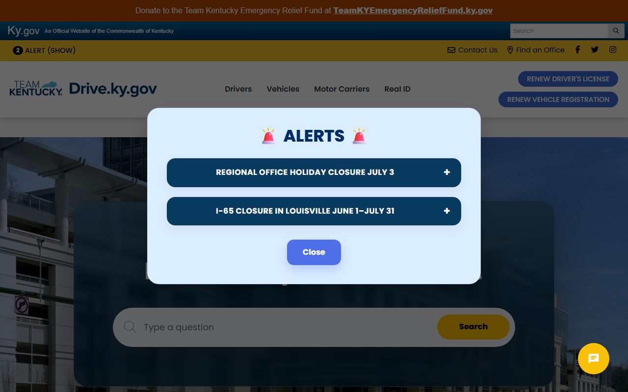 Spencer County traffic court records Kentucky driver services