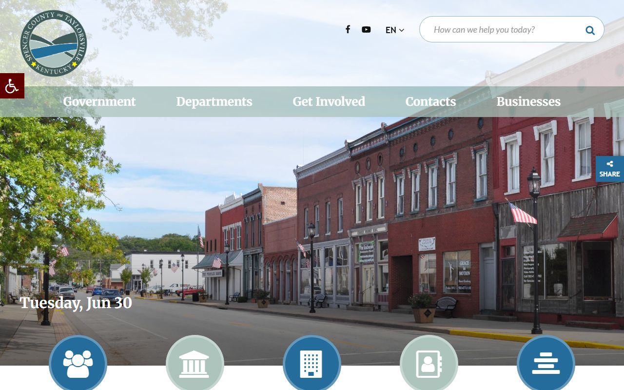 Spencer County traffic court records county government homepage